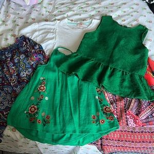 GB GIRLS BY GIANNI BINI “BUNDLE OF 5” SHIRTS TOPS BLOUSES SIZE L